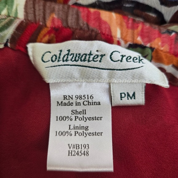 Coldwater Creek Floral Ruffle Layered Skirt, Lined, Size PM - Picture 3 of 15